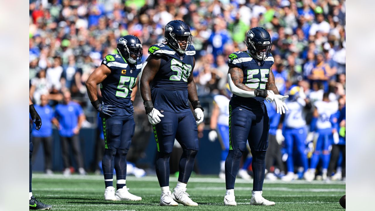 Seattle Seahawks quarterback Geno Smith (7) passes the ball before an NFL  football game against the Los Angeles Rams, Sunday, Sept. 10, 2023 in  Seattle. The Rams won 30-13. (AP Photo/Ben VanHouten