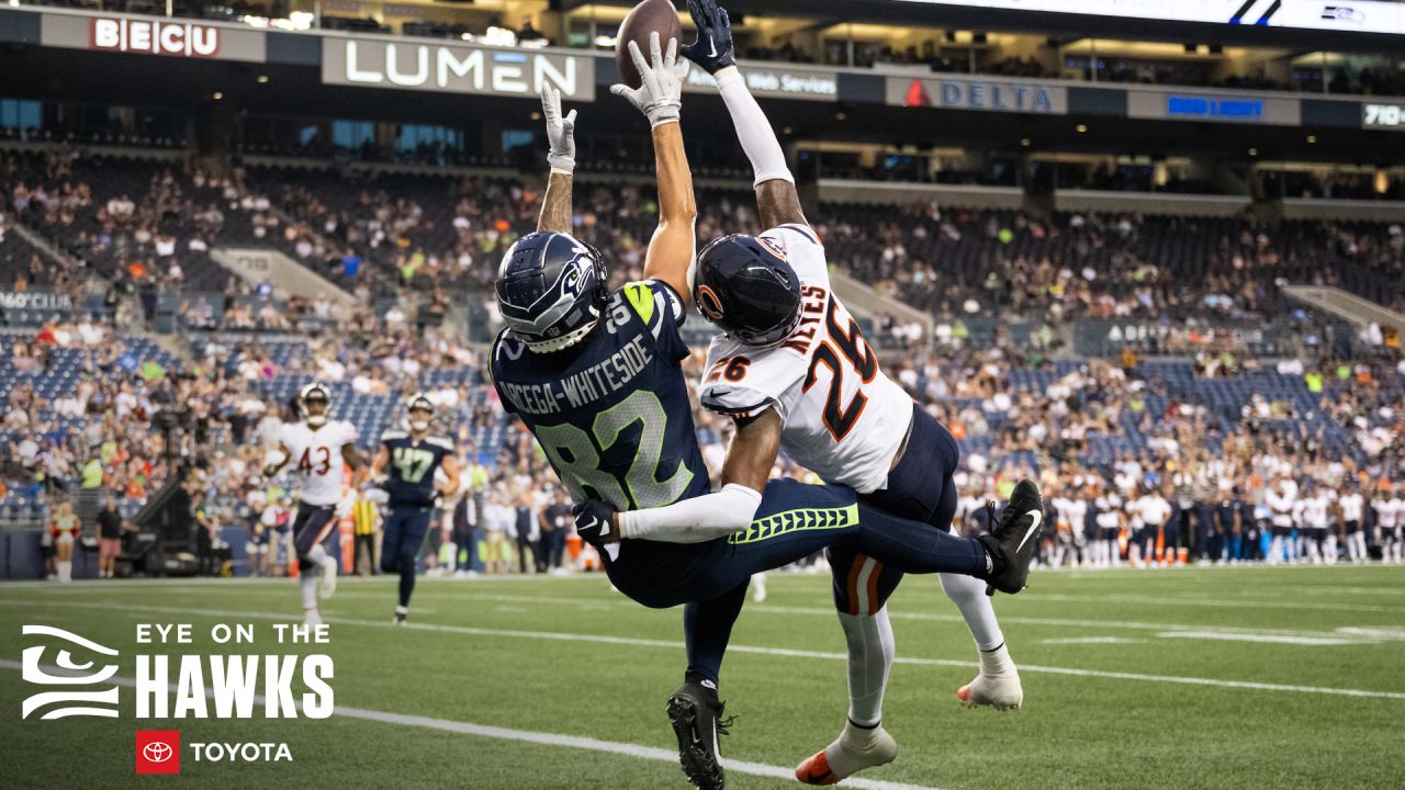 Seattle Seahawks wide receiver J.J. Arcega-Whiteside (82) during an NFL  Preseason football game against the