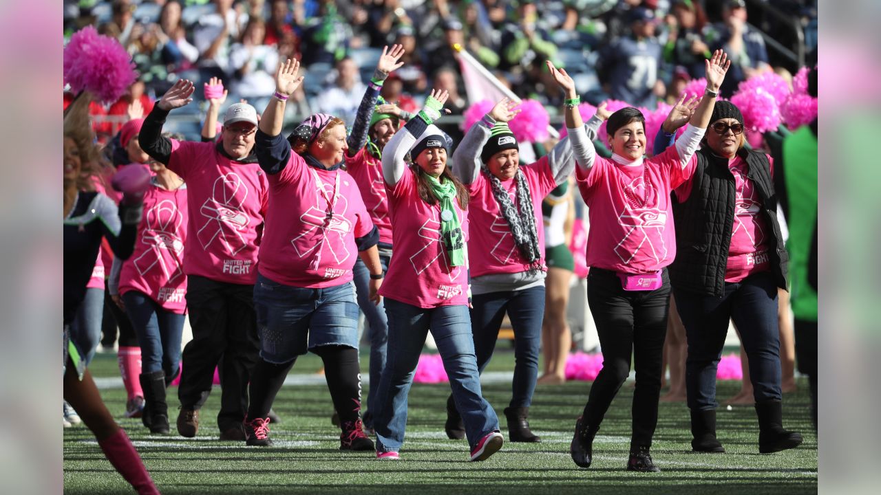 In October we wear pink and watch Seattle Seahawks breast cancer