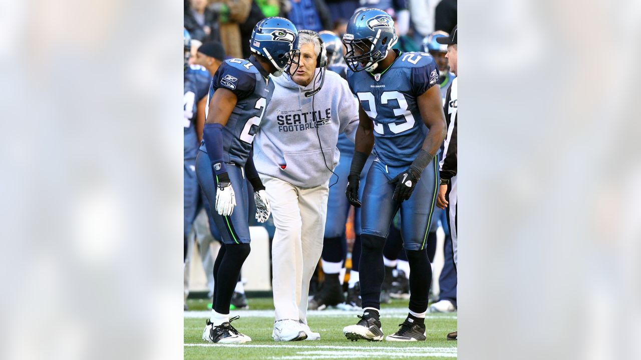 Seattle Seahawks' Marcus Trufant before the NFL preseason football game  against Green Bay Packers Saturday, Aug. 21, 2010, in Seattle. (AP  Photo/John Froschauer Stock Photo - Alamy