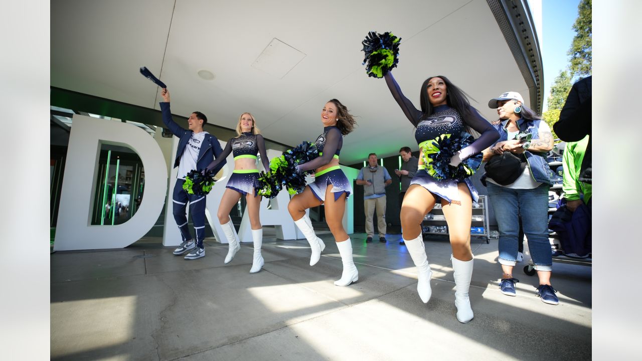 Seahawks celebrate NFL draft at the Space Needle