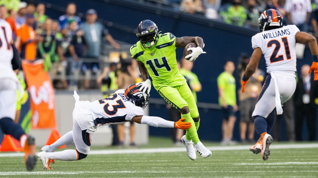 Seattle Seahawks safety Josh Jones is pictured during an NFL football game  against the Atlanta Falcons, Sunday, Sept. 25, 2022, in Seattle. The Falcons  won 27-23. (AP Photo/Stephen Brashear Stock Photo - Alamy