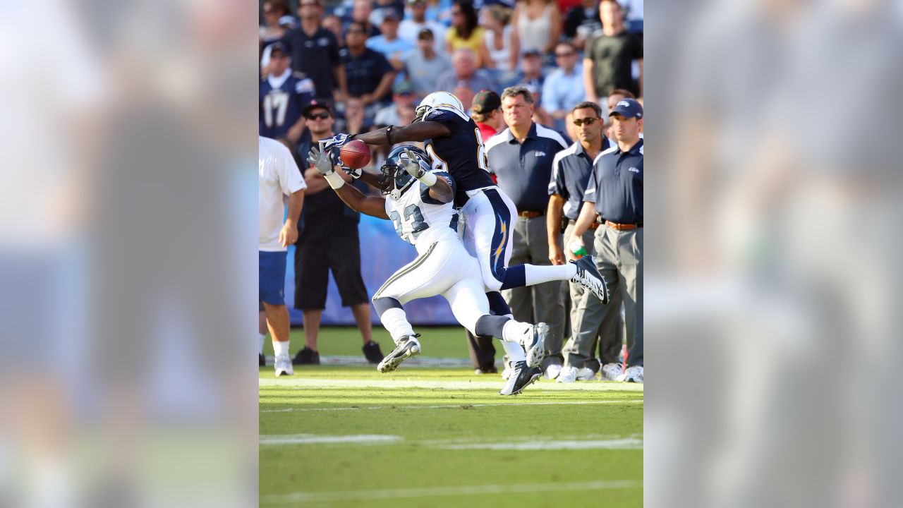 Seattle Seahawks linebacker Bruce Irvin stands on the field during NFL  football training camp, Friday, Aug. 14, 2020, in Renton, Wash. (AP  Photo/Ted S. Warren Stock Photo - Alamy