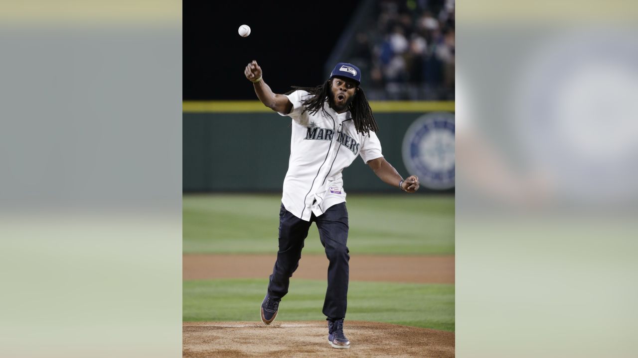 King Felix Returns to Throw First Pitch 