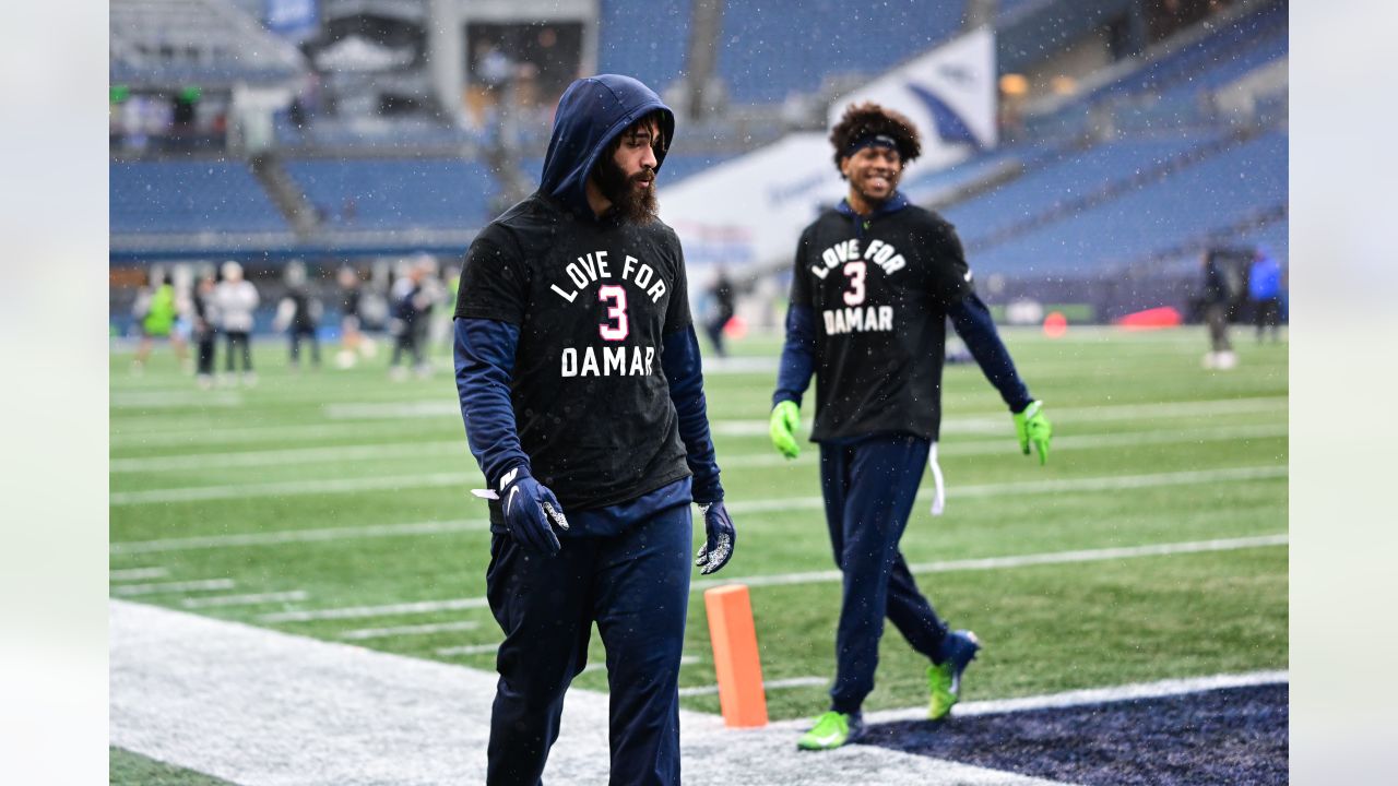 PHOTOS: Seahawks Show Love For Damar Hamlin During Pregame Warmups