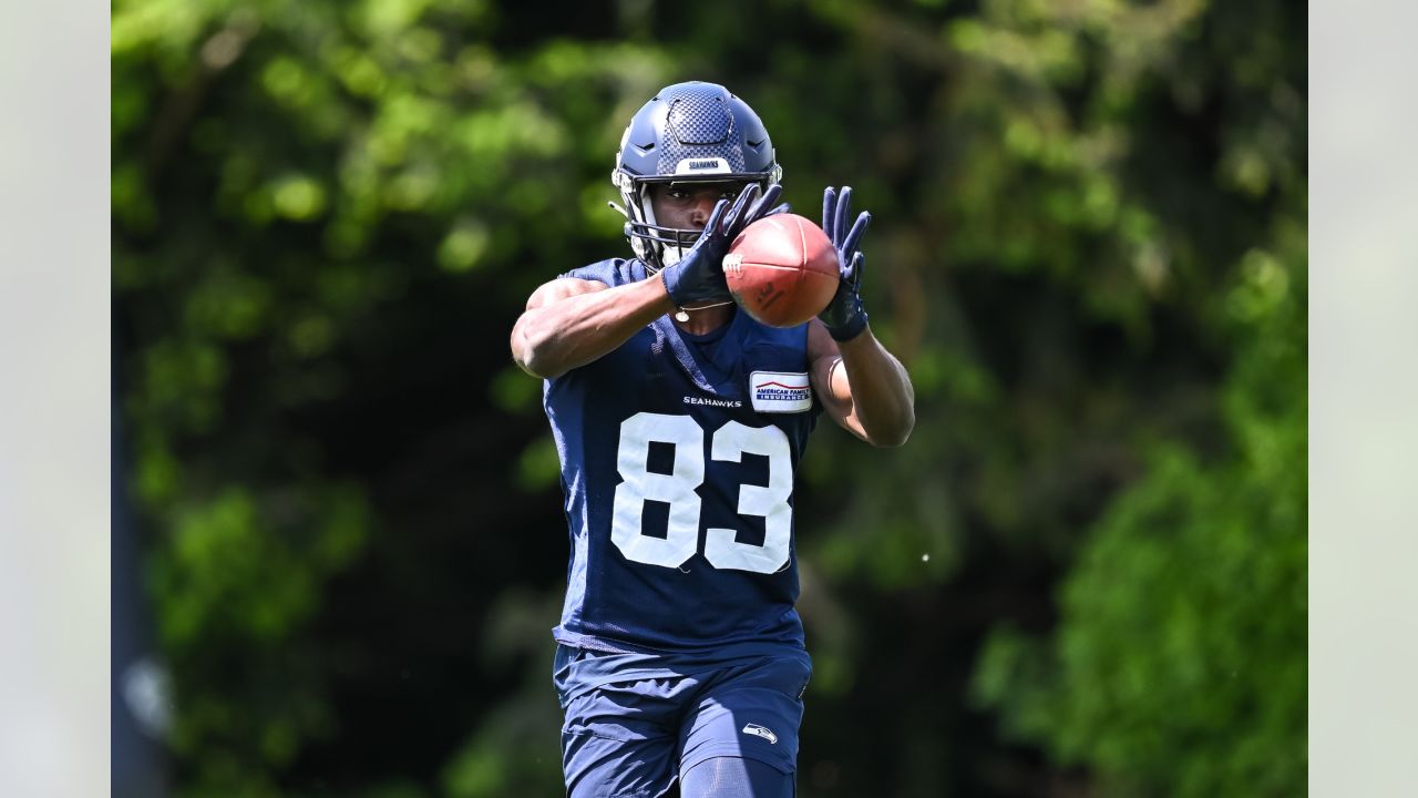 Seattle Seahawks wide receiver Dareke Young (83) gets set during