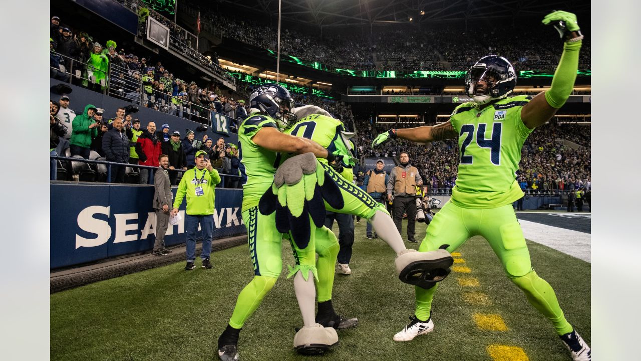All neon everything. How do you feel about the Seahawks' 'Action Green'  uniforms?