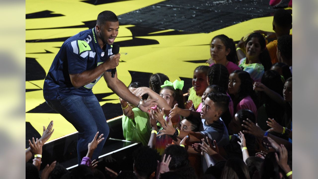 SpongeBob, slime and … Russell Wilson. Nickelodeon's circle grows