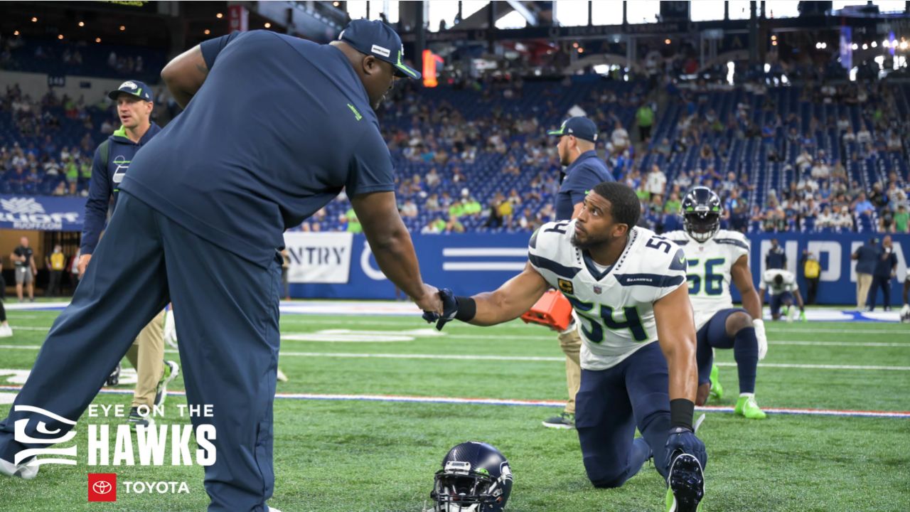 Seattle Seahawks linebacker Jon Rhattigan (59) walks on the field during  minicamp Tuesday, June 6, 2023, at the NFL football team's facilities in  Renton, Wash. (AP Photo/Lindsey Wasson Stock Photo - Alamy