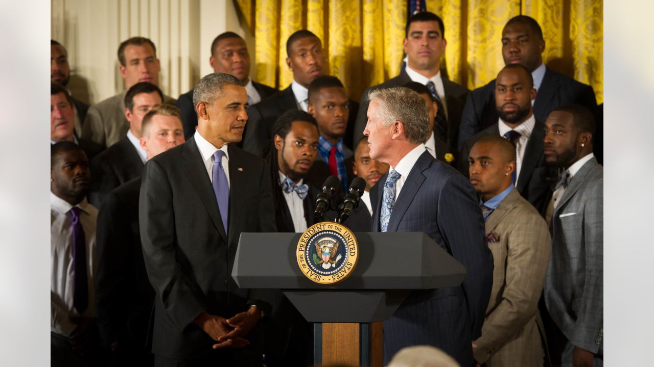 PHOTOS: Seahawks visit White House to celebrate Super Bowl win