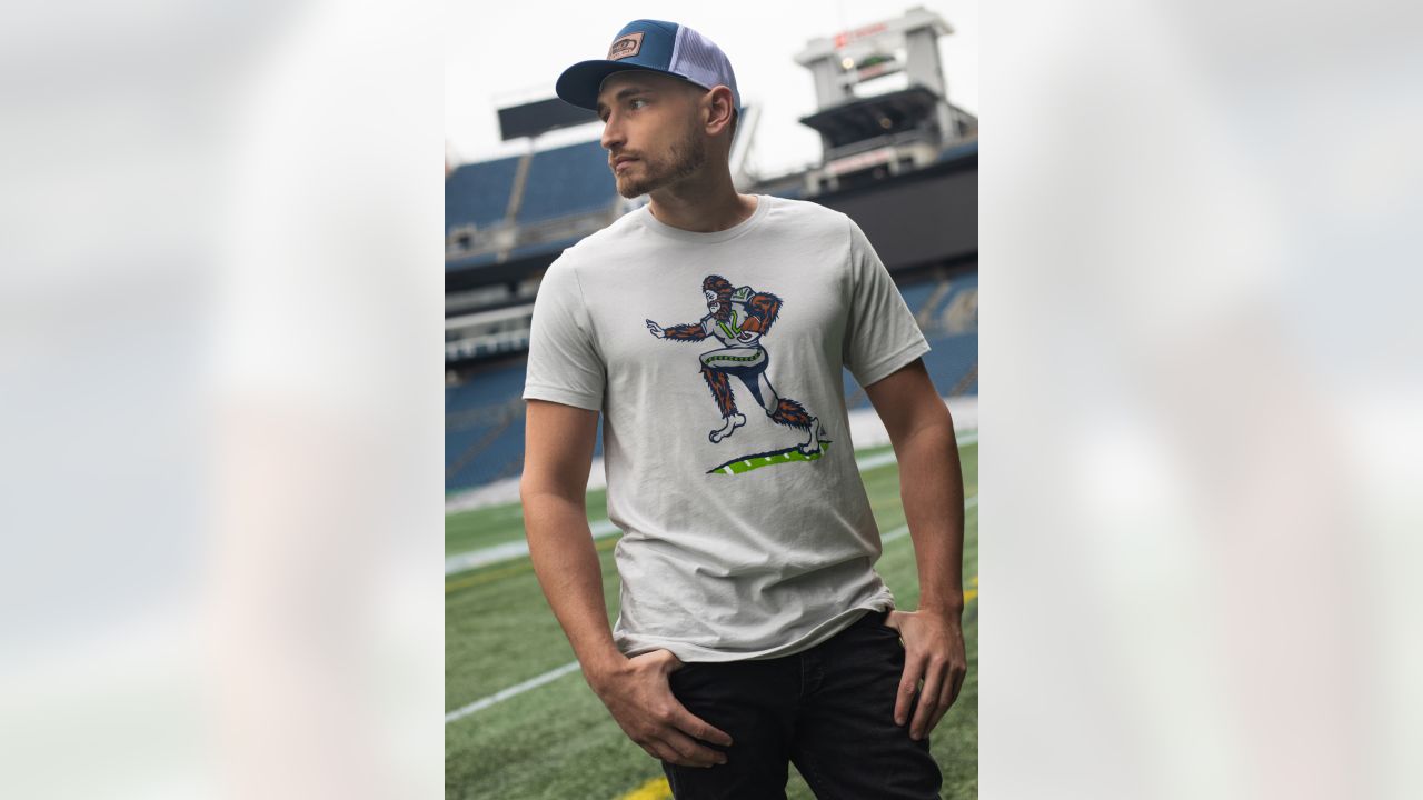 Men's THE GREAT PNW Royal Seattle Seahawks Upper Left T-Shirt