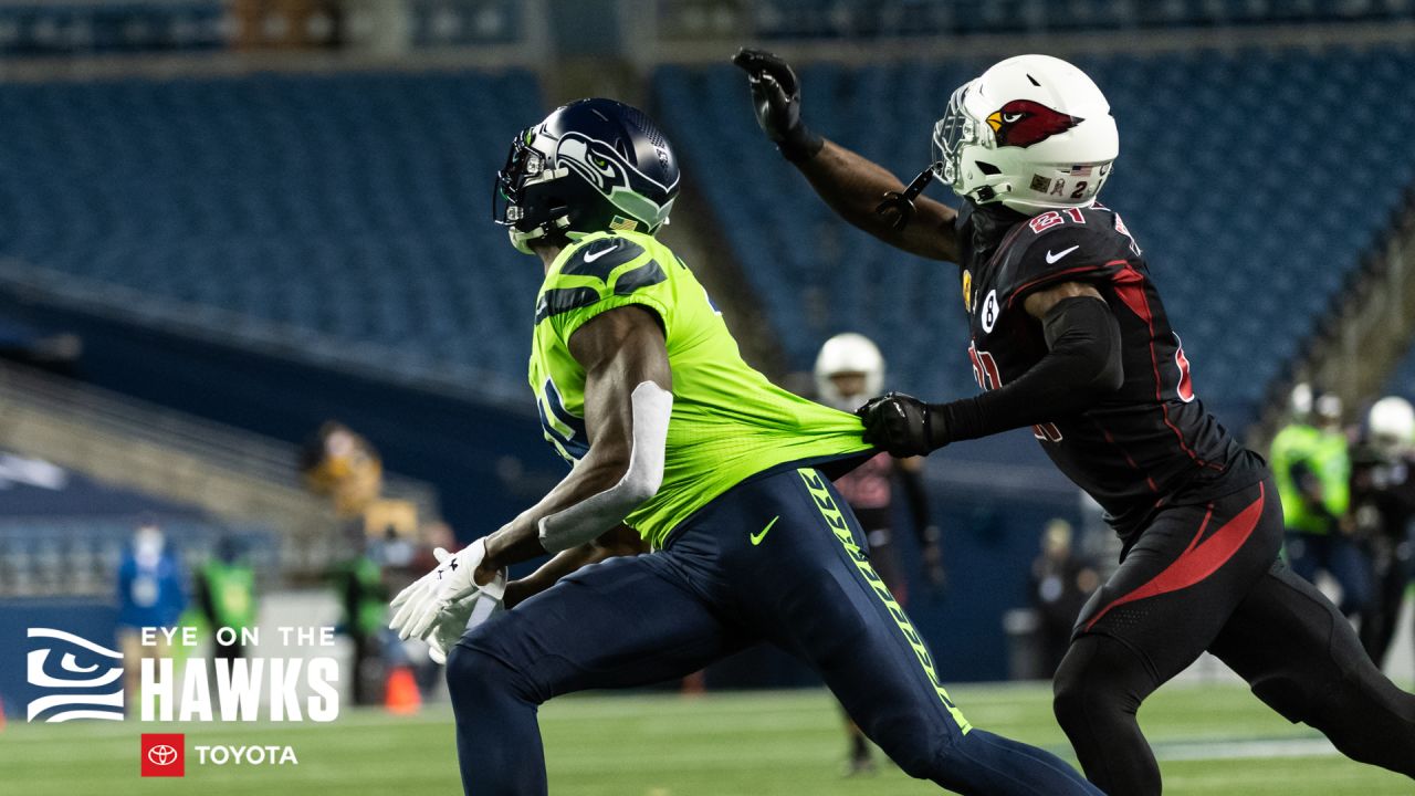 Seattle Seahawks guard Demetris Harris (74) walks on the field during the  NFL football team's rookie minicamp, Friday, May 12, 2023, in Renton, Wash.  (AP Photo/Lindsey Wasson Stock Photo - Alamy