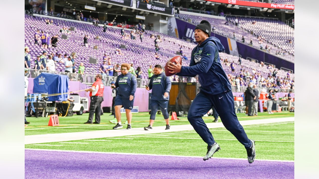 Seattle Seahawks wide receiver Tyler Lockett (16) rides a scooter after an  NFL preseason football game against the Minnesota Vikings in Seattle,  Thursday, Aug. 10, 2023. (AP Photo/Lindsey Wasson Stock Photo - Alamy