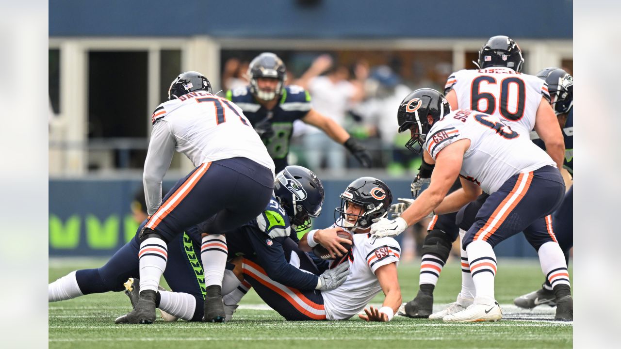 Seattle Seahawks quarterback Jacob Eason fires dart over the middle to wide  receiver Aaron Fuller for 16-yard gain