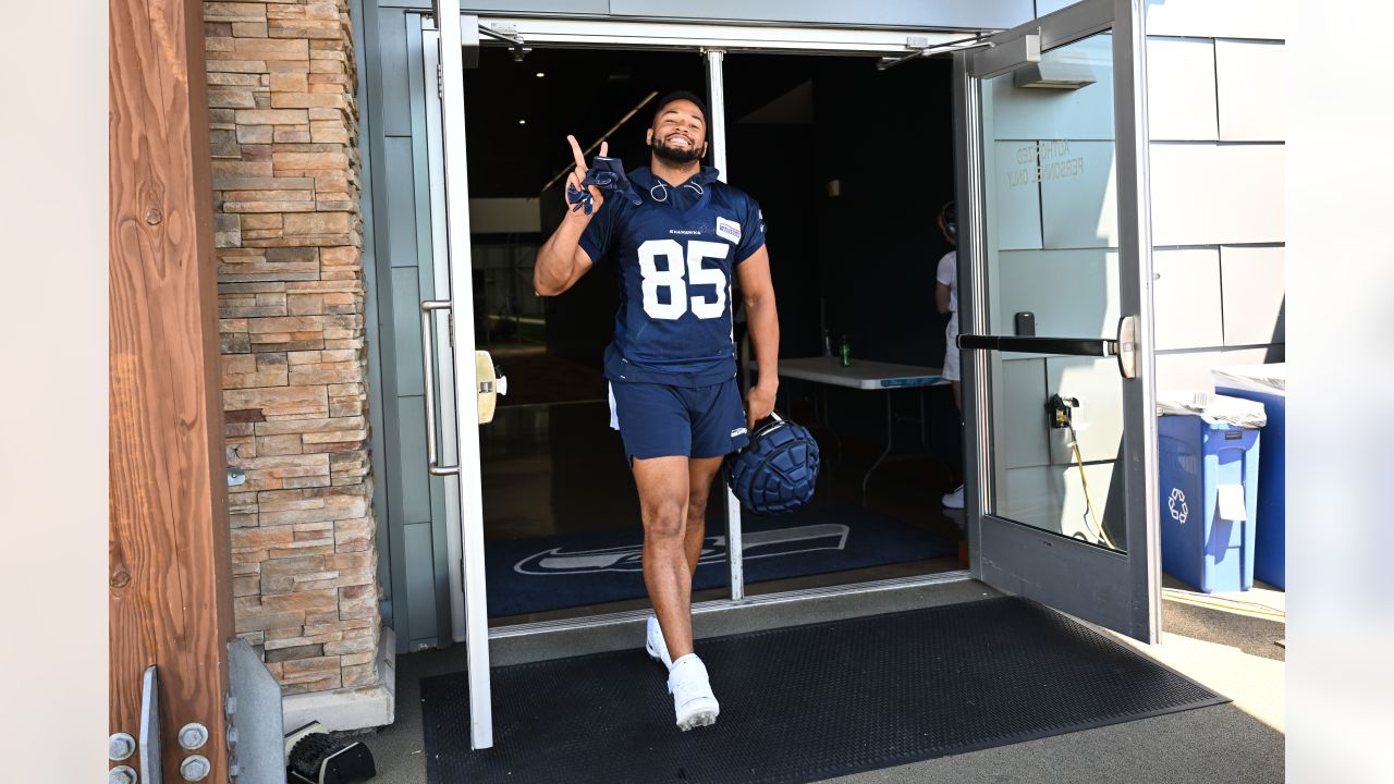 Seattle Seahawks linebacker Cam Bright (42) walks off the field after  minicamp Tuesday, June 6, 2023, at the NFL football team's facilities in  Renton, Wash. (AP Photo/Lindsey Wasson Stock Photo - Alamy