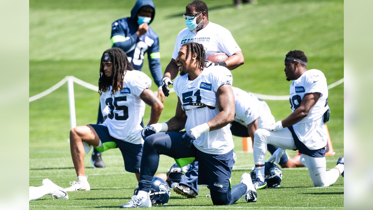 Seattle Seahawks tight end Will Dissly (89) walks on the field during the  NFL football team's training camp, Thursday, July 27, 2023, in Renton,  Wash. (AP Photo/Lindsey Wasson Stock Photo - Alamy