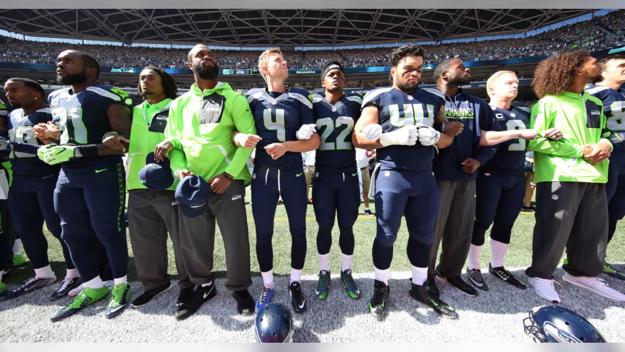 All Seahawks Stand for NFL's Coordinated National Anthem on the 20th  Anniversary of 9/11