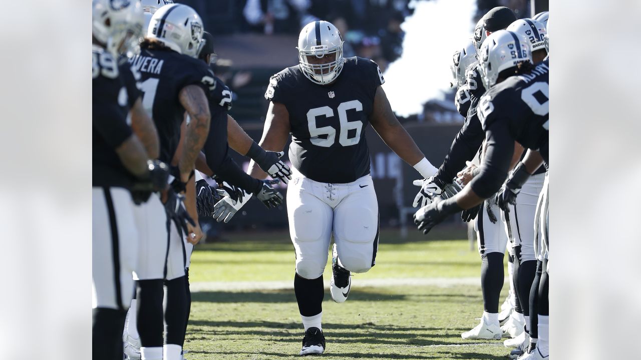 Seattle Seahawks guard Gabe Jackson (66) leaves the field at