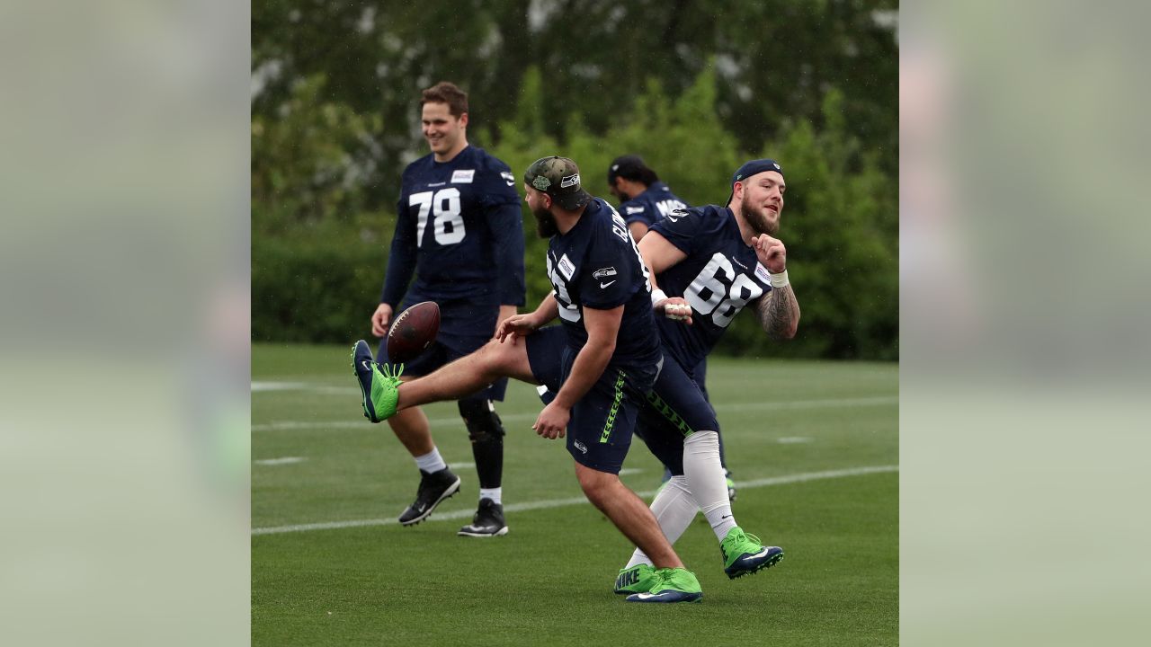 January 05, 2019: Seattle Seahawks center Justin Britt #68 during the NFL  Wildcard Playoff football game between the Seattle Seahawks and the Dallas  Cowboys at AT&T Stadium in Arlington, TX Dallas defeated