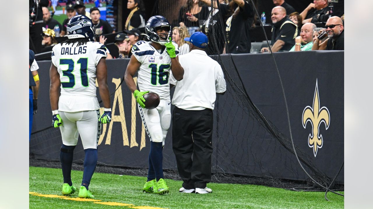 New Orleans Saints guard Lewis Kidd (66) in action during an NFL football  game against the Seattle Seahawks, Sunday, Oct. 9, 2022, in New Orleans.  (AP Photo/Tyler Kaufman Stock Photo - Alamy