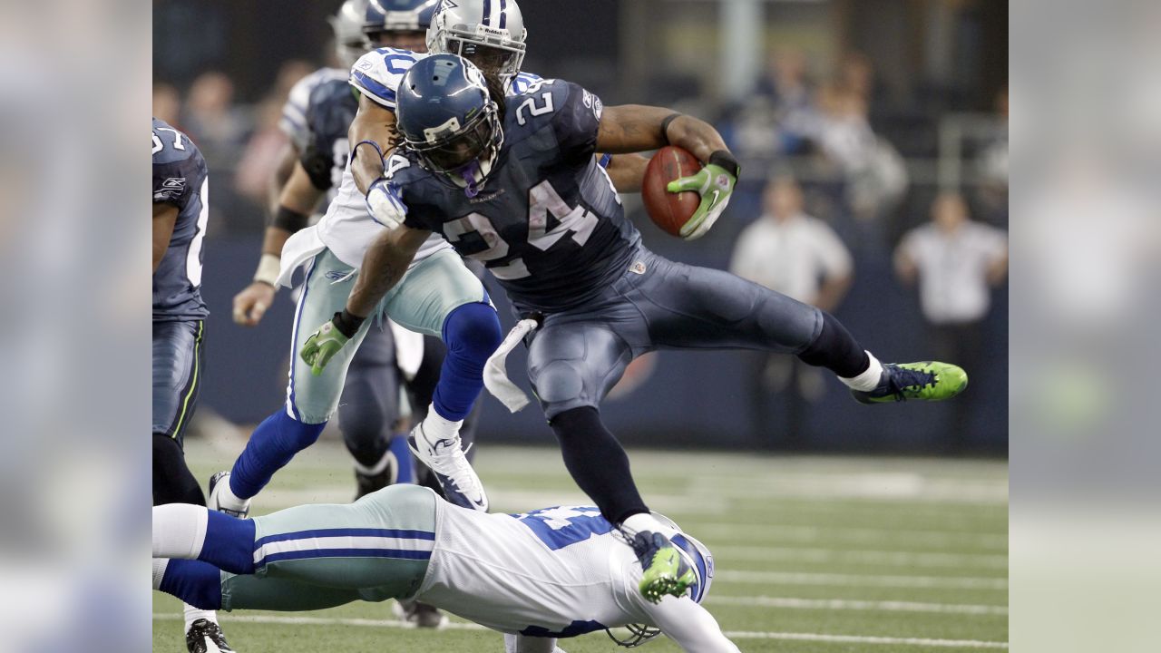 Dallas Cowboys safety Gerald Sensabaugh (43) warms up prior to the NFL -  NFC Playoffs football game between the Philadelphia Eagles and Dallas  Cowboys at Cowboys Stadium in Arlington, Texas. Cowboys defeats