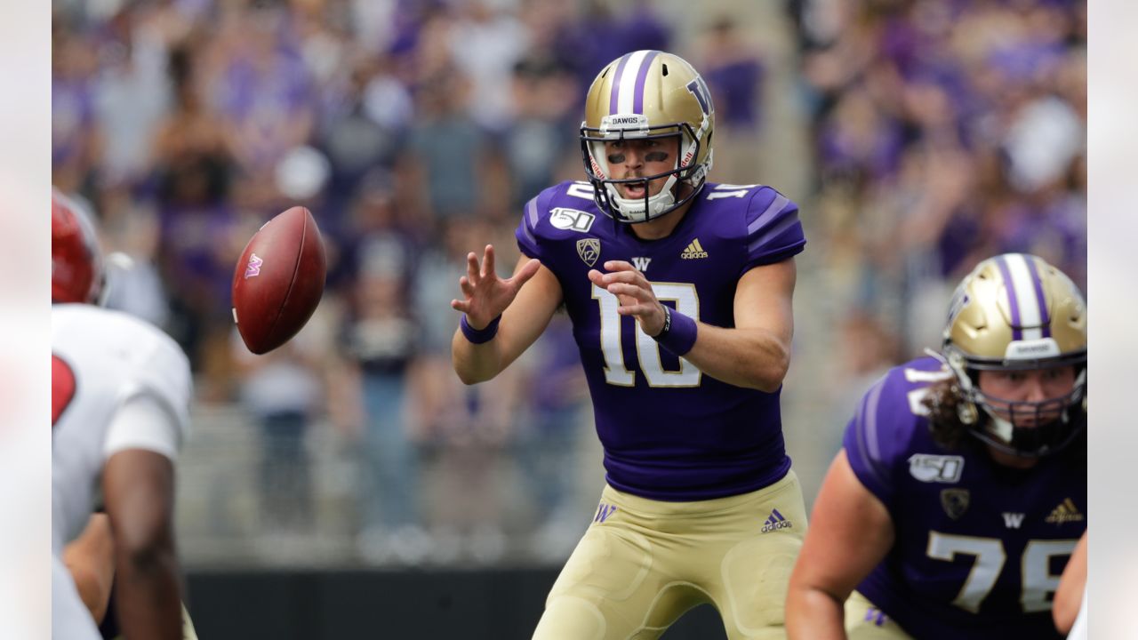 Seattle Seahawks quarterback Jacob Eason (17) during an NFL