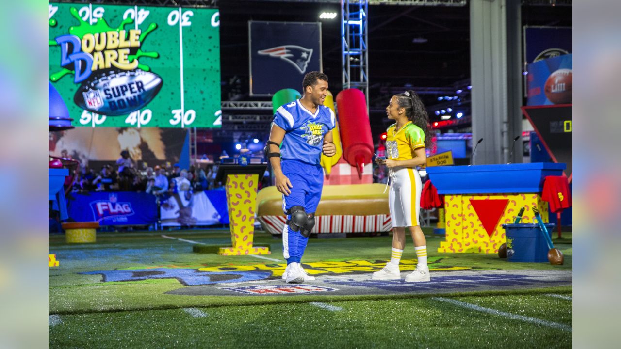 Russell Wilson On Nickelodeon's Double Dare at Super Bowl Special