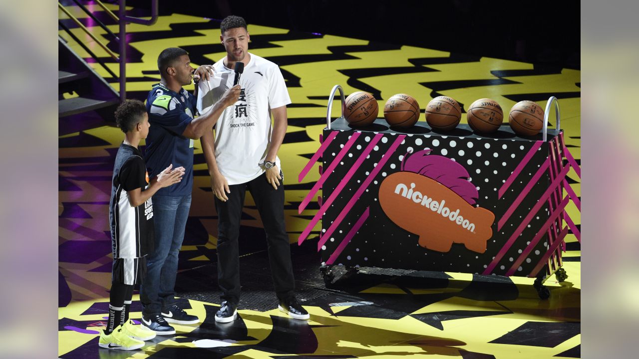 SpongeBob, slime and … Russell Wilson. Nickelodeon's circle grows