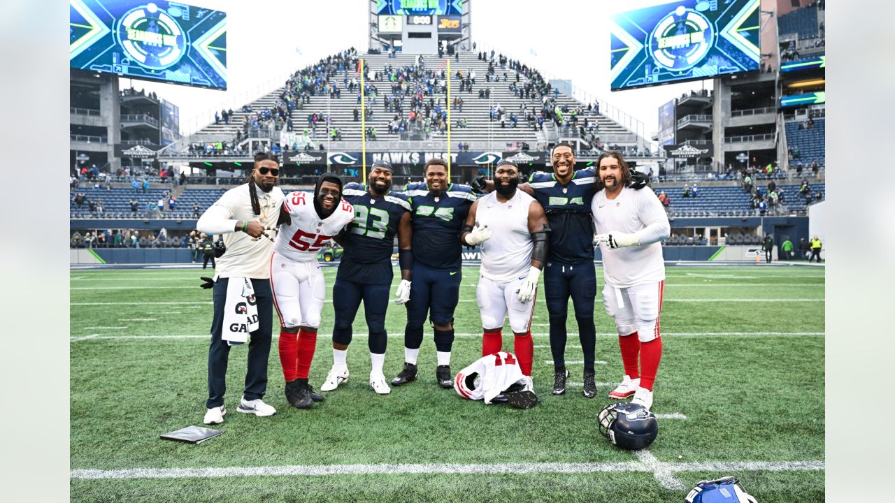 Seattle Seahawks offensive lineman Austin Blythe (63) walks off the field  after the Seahawks defeat the Arizona Cardinals 31-21 in an NFL football  game, Sunday, Nov. 6, 2022, in Glendale, Ariz. Seahawks