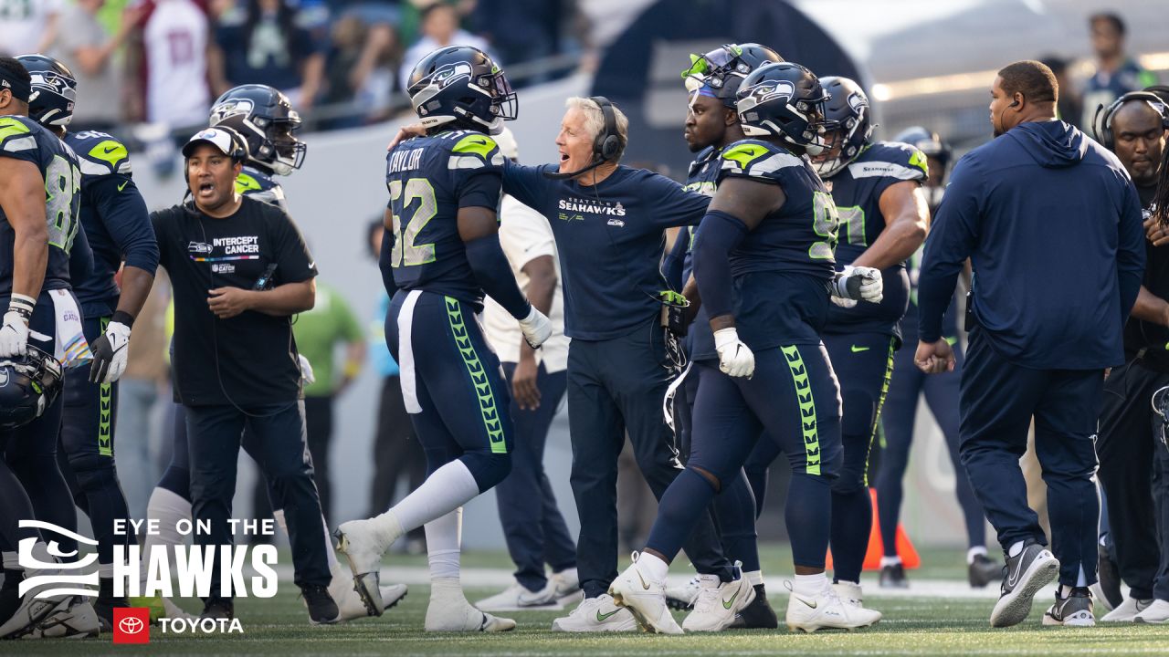 Seahawks WR Easop Winston giving touchdown ball to his mom