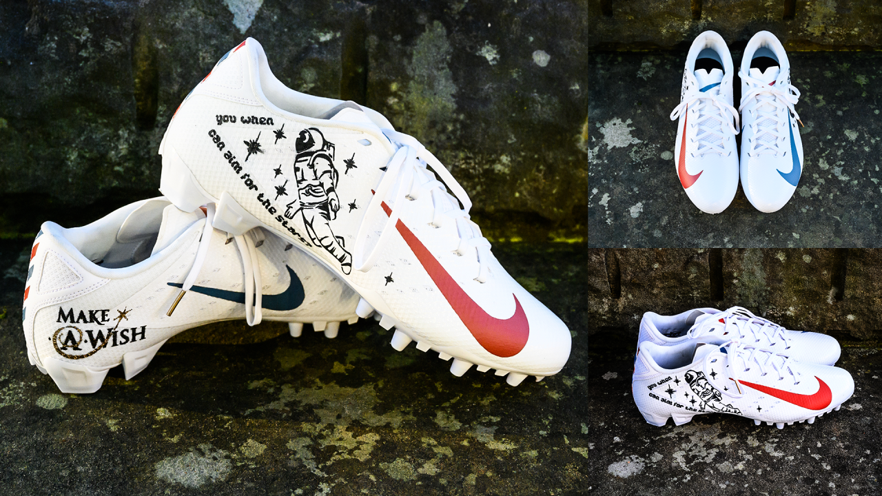 Jason Fox Detroit Lions Game Worn & Signed Nike Cleats