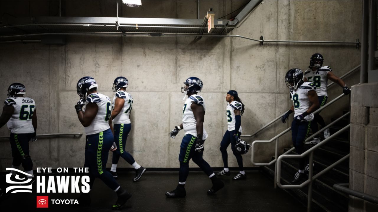 Seattle Seahawks' L.J. Collier walks off the field after an NFL