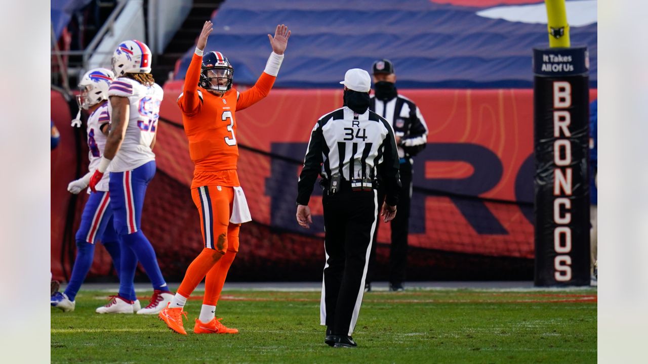 Denver Broncos quarterback Brett Rypien (4) looks to throw against the  Atlanta Falcons during the second half of the Pro Football Hall of Fame NFL  preseason game, Thursday, Aug. 1, 2019, in