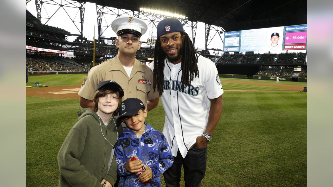 Richard Sherman throws first pitch at Mariners game, surprised by