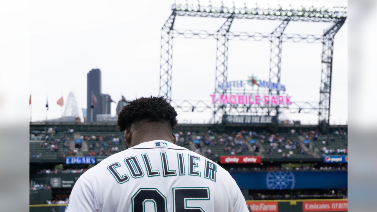 Mic'd Up: Seahawks First Round Draft Pick L.J. Collier Throws Out Mariners  First Pitch 