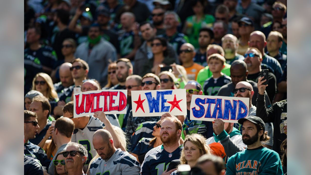 All Seahawks Stand for NFL's Coordinated National Anthem on the 20th  Anniversary of 9/11