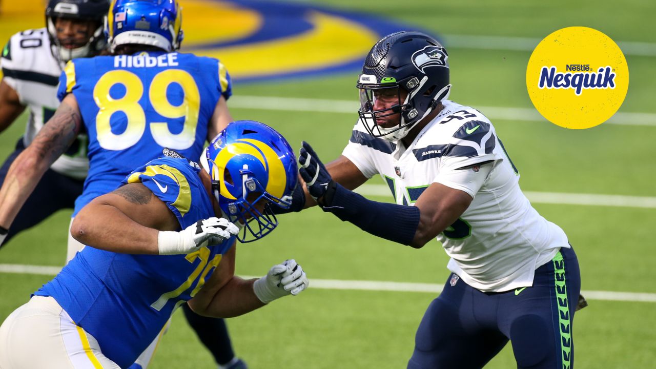 Seattle Seahawks cornerback Neiko Thorpe runs on the field during warmups  before an NFL football game against the Los Angeles Rams, Thursday, Oct. 3,  2019, in Seattle. (AP Photo/Stephen Brashear Stock Photo 