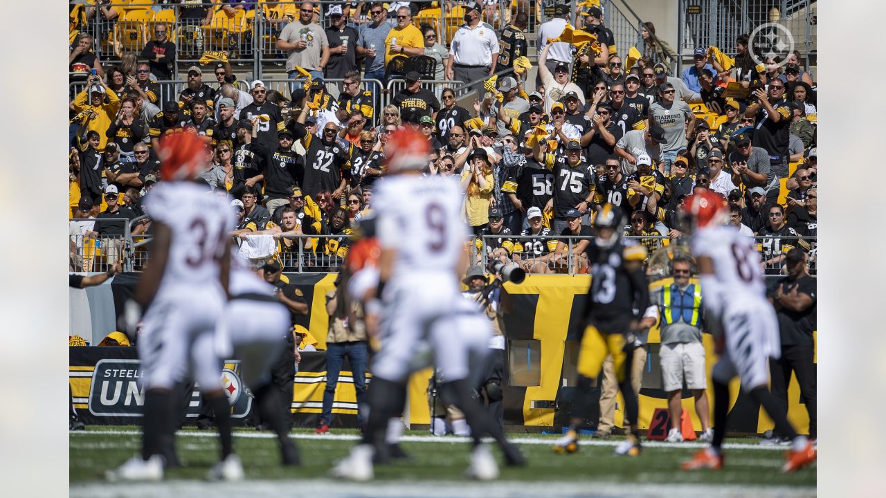 Cincinnati Bengals vs. Pittsburgh Steelers. Fans support on NFL