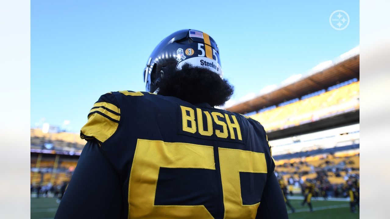 PITTSBURGH, PA - NOVEMBER 20: A photo of a Cincinnati Bengals Color Rush  helmet during the national football league game between the Cincinnati  Bengals and the Pittsburgh Steelers on November 20, 2022