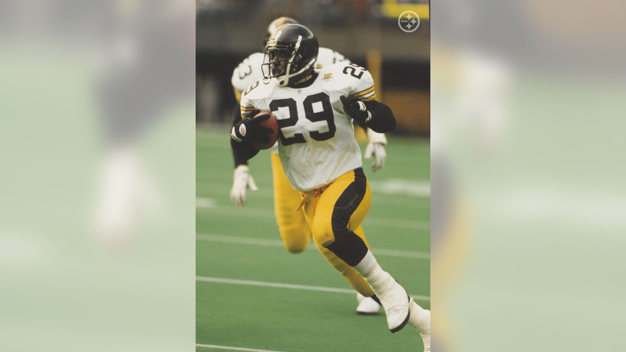 Vintage 90's Pittsburgh Steelers 29 Barry Foster Black & 