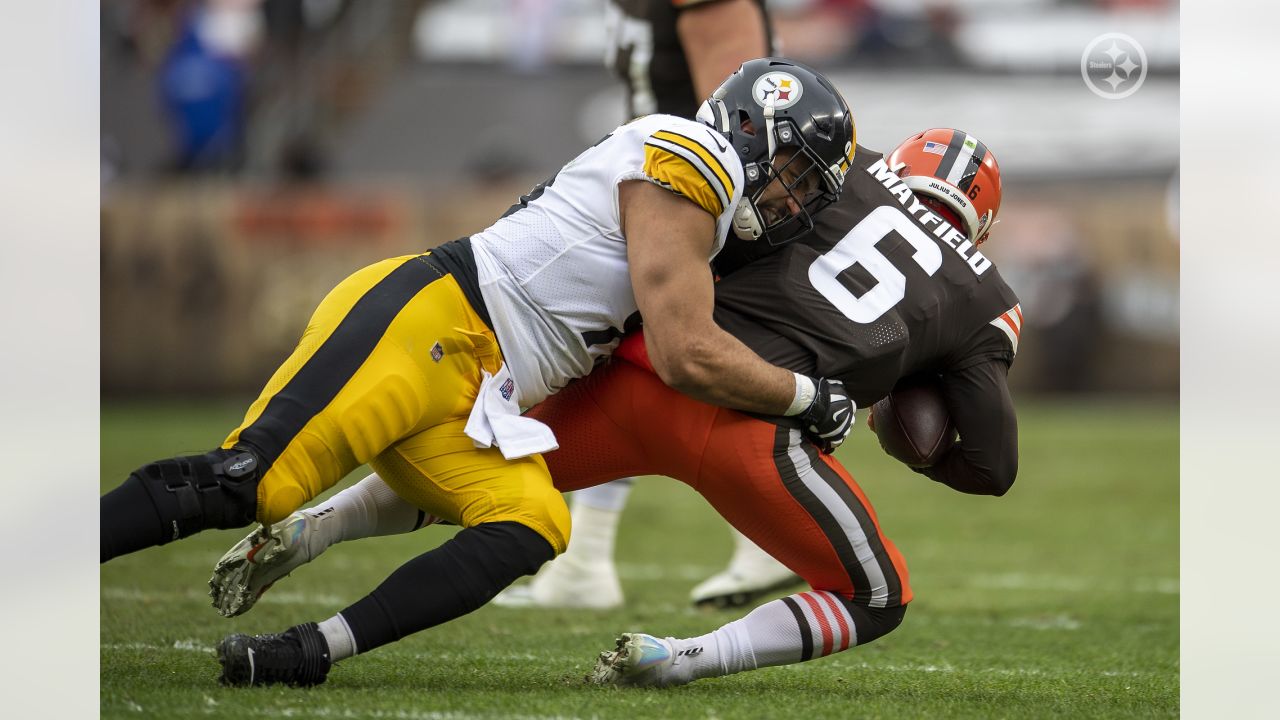 Pittsburgh Steelers defensive tackle Chris Wormley (95) reacts after a  defensive stop in the second half during an NFL football game against the Tampa  Bay Buccaneers in Pittsburgh, Sunday, Oct. 16, 2022. (