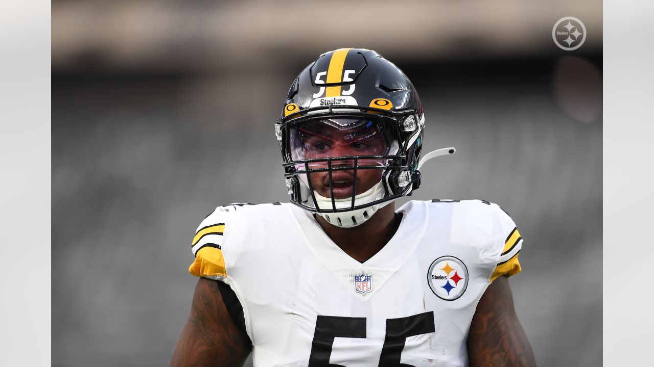 Steelers LB Devin Bush rocking his helmet. Getting it right. #steelernation  #Steelersfans #SteelersNation #blackandgold #BlackandYellow