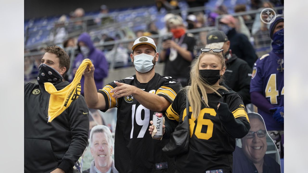 Pittsburgh Steelers vs. Baltimore Ravens. Fans support on NFL Game.  Silhouette of supporters, big screen with two rivals in background Stock  Photo - Alamy