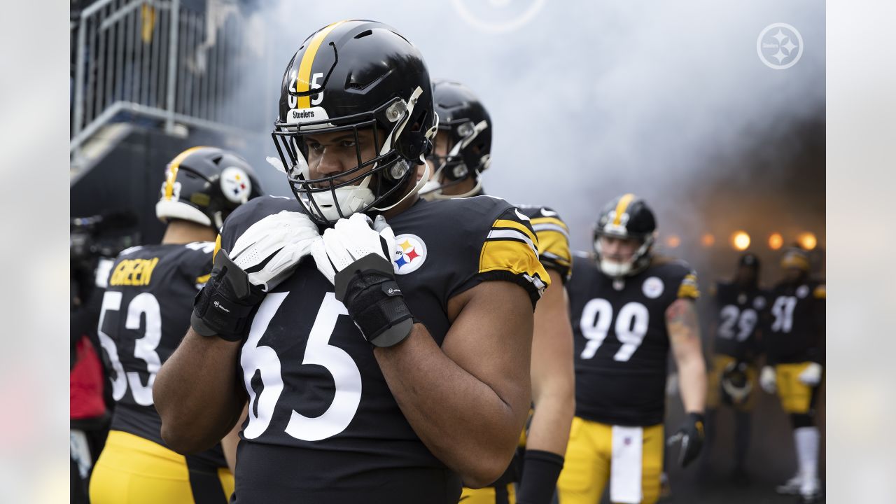 Pittsburgh Steelers offensive tackle Dan Moore Jr. (65) lines up