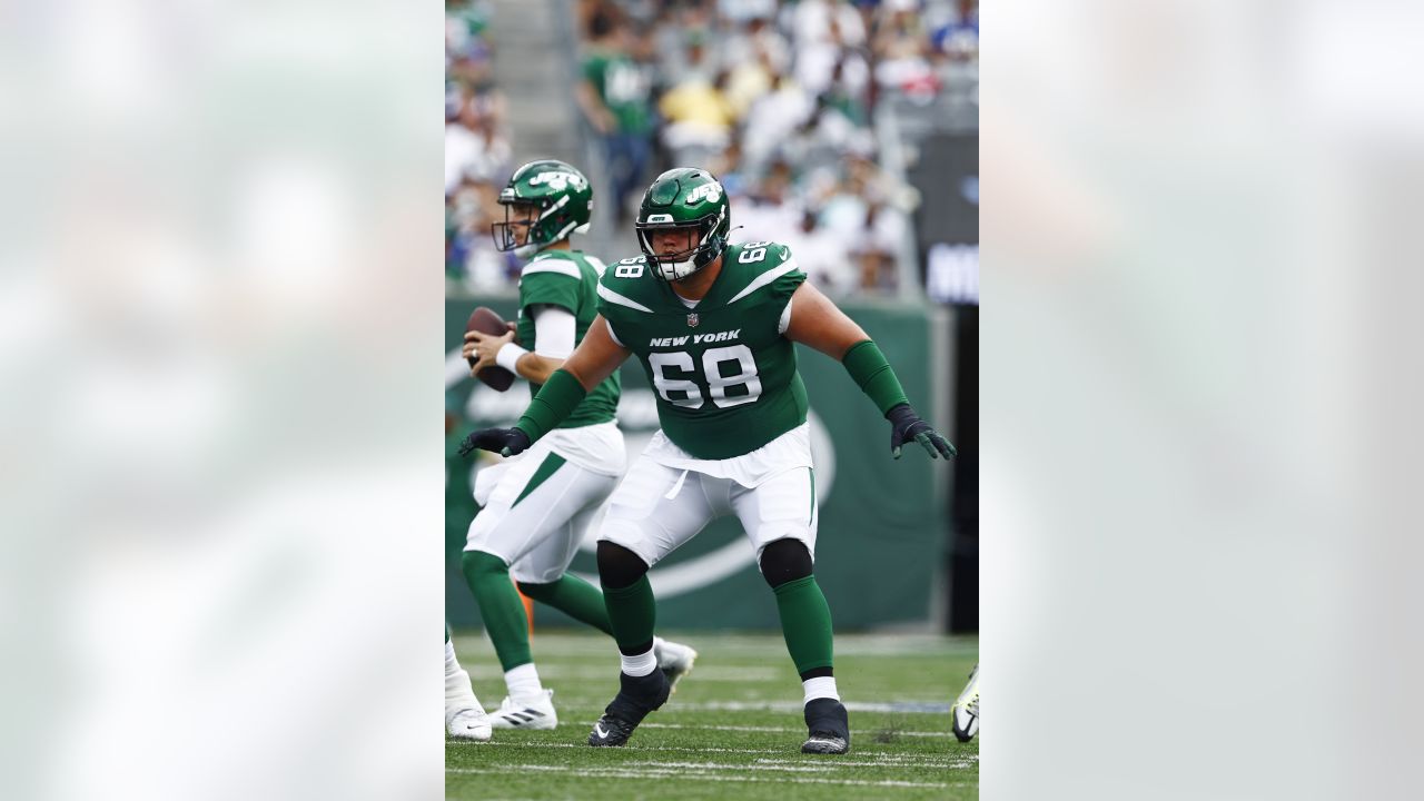 New York Jets offensive lineman Nate Herbig during a game between