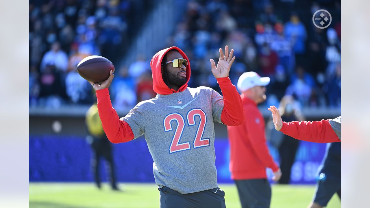 Las Vegas, Nevada, USA. 4th Feb, 2022. Pittsburgh Steelers running back Najee  Harris (22) during the AFC Pro Bowl Practice at Las Vegas Ballpark in Las  Vegas, Nevada. Darren Lee/CSM/Alamy Live News