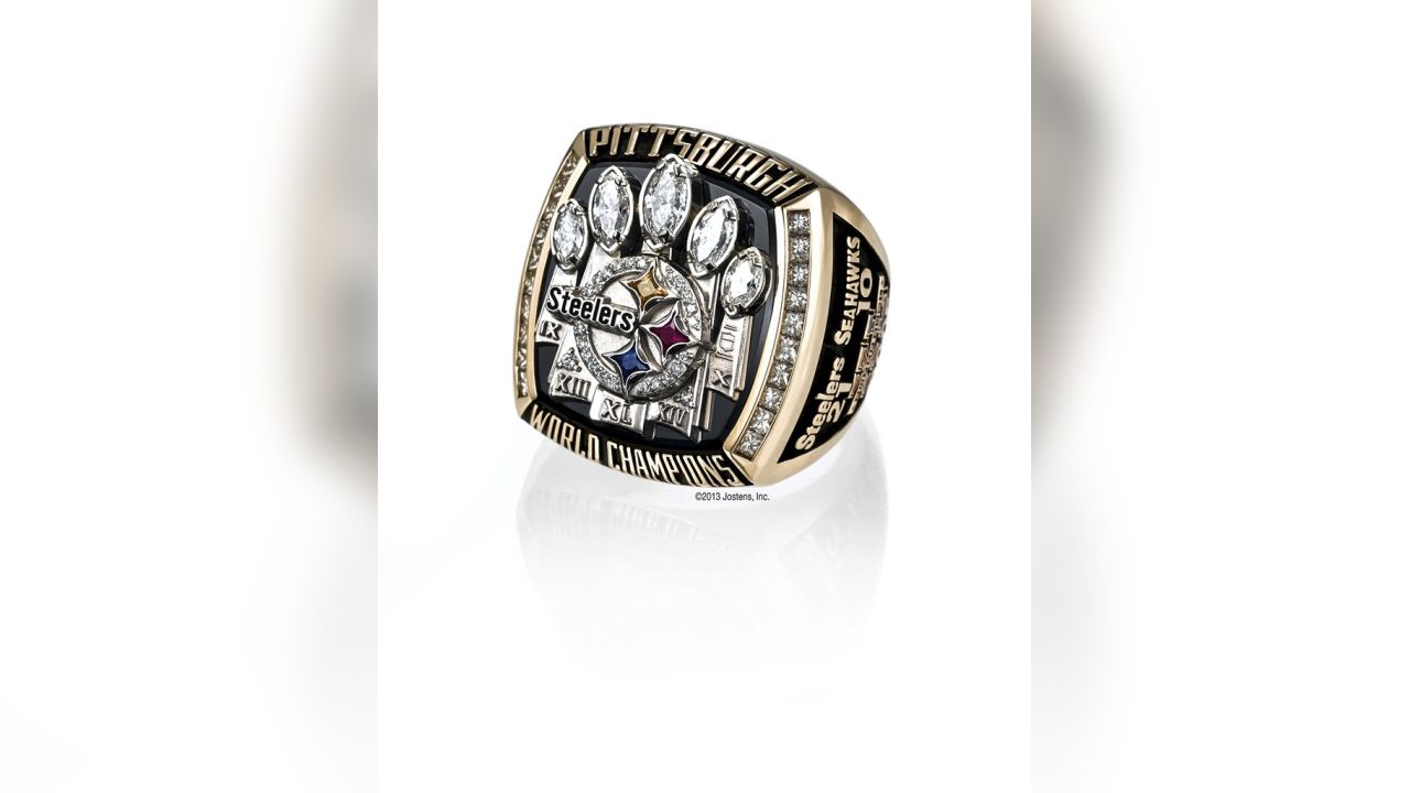 Pittsburgh Steelers Team Logo Crystal Stacked Ring Set STE035-CR