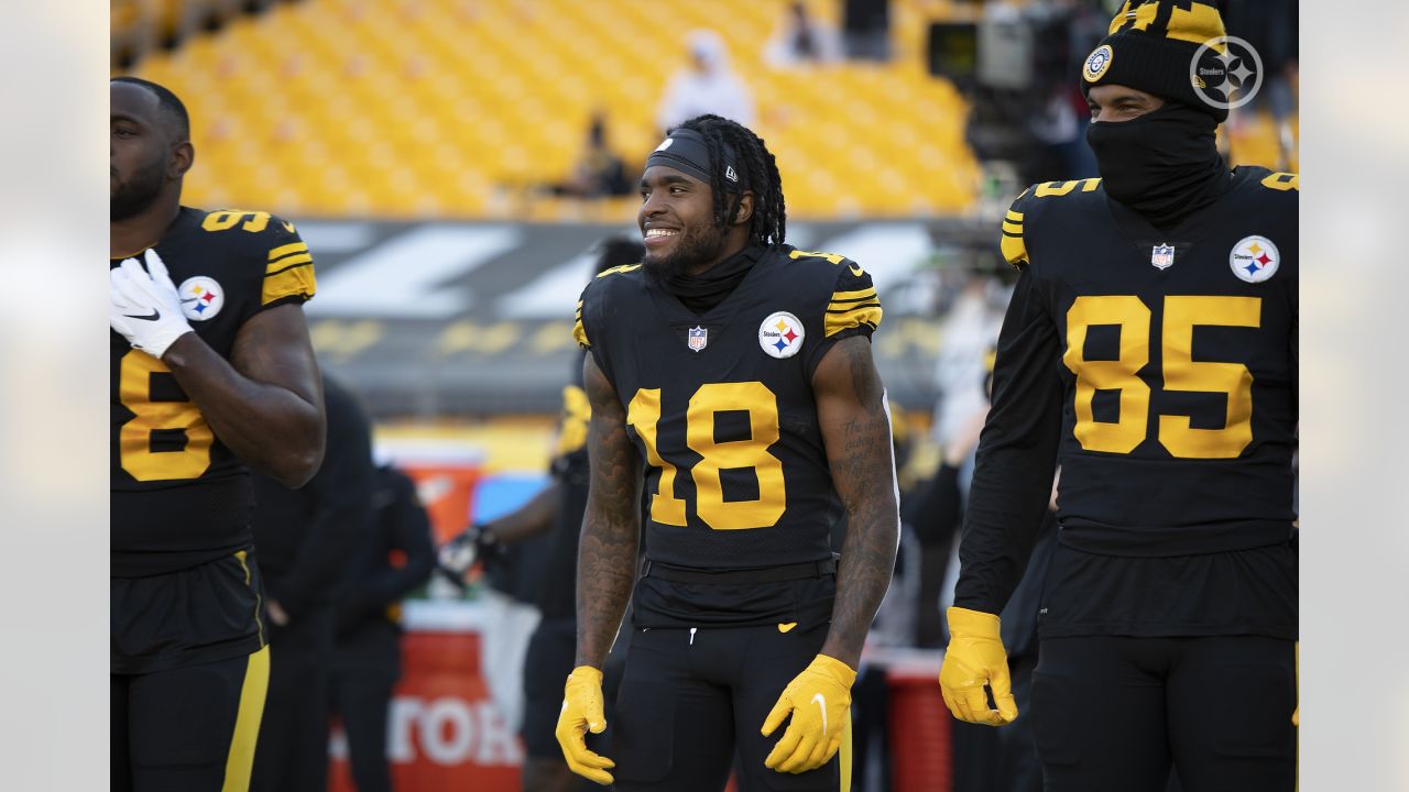 Pittsburgh, PA, USA. 2nd Dec, 2020. Diontae Johnson #18 during the  Pittsburgh Steelers vs Baltimore Ravens game at Heinz Field in Pittsburgh,  PA. Jason Pohuski/CSM/Alamy Live News Credit: Cal Sport Media/Alamy Live