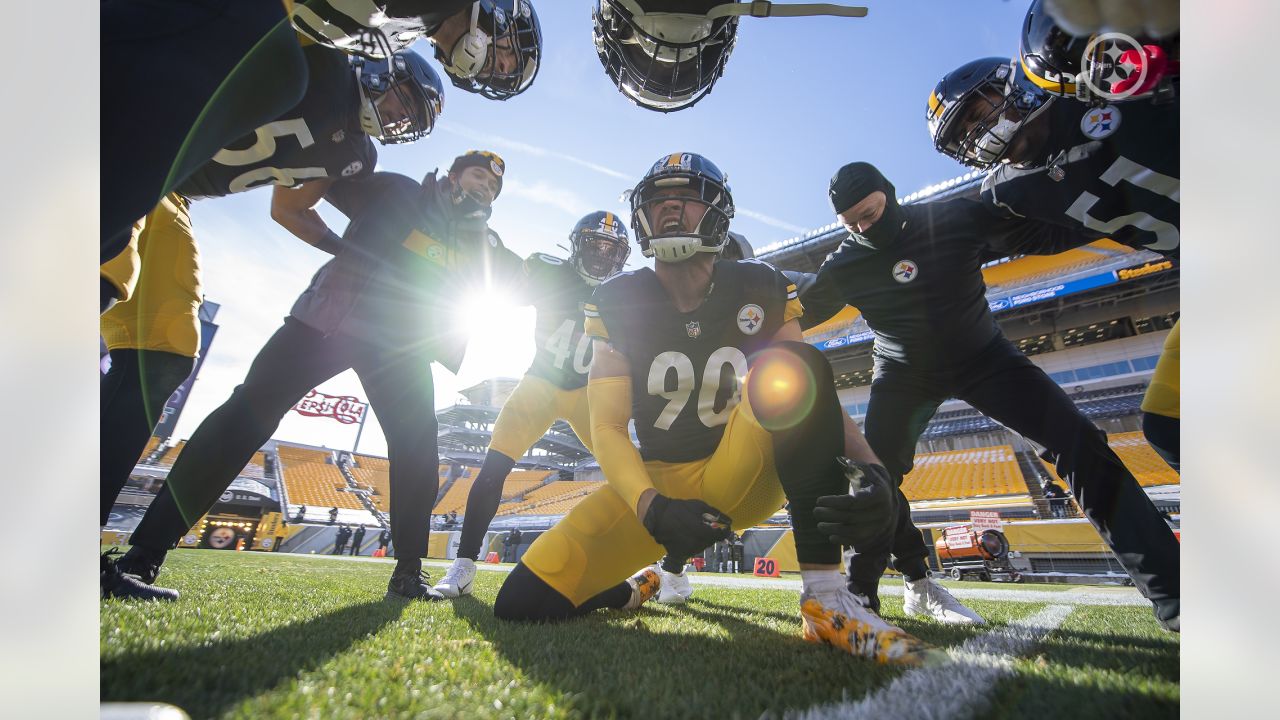 TJ Watt Taking Off In Color Rush Unsigned 16x20 Photo