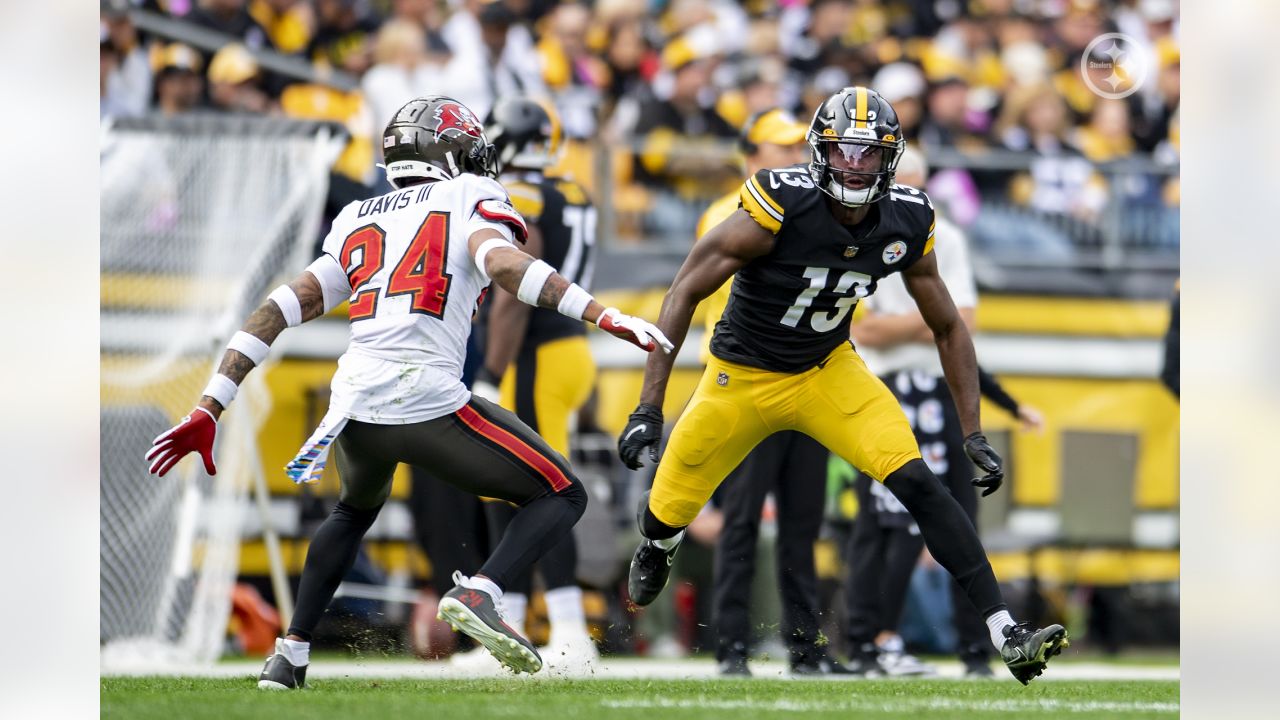 Miles Boykin of the Pittsburgh Steelers reacts after a first down News  Photo - Getty Images